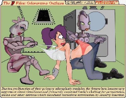 Leela Turanga is getting her bra and panties pulled by lesbian robotsâ€¦ and  she's enjoying it! â€“ Futurama Porn